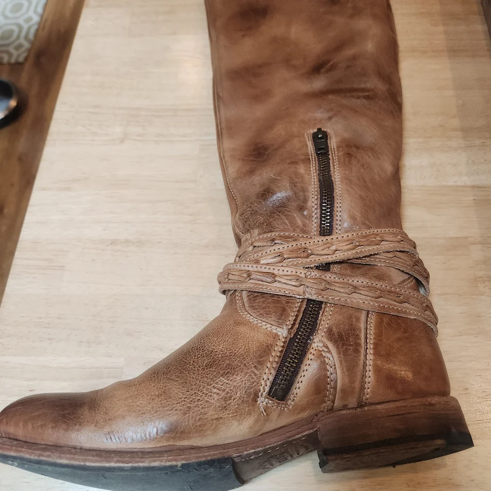 Bed|Stu Women's Eva Brown Leather Boots - Picture 9 of 11
